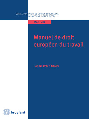 cover image of Manuel de droit européen du travail